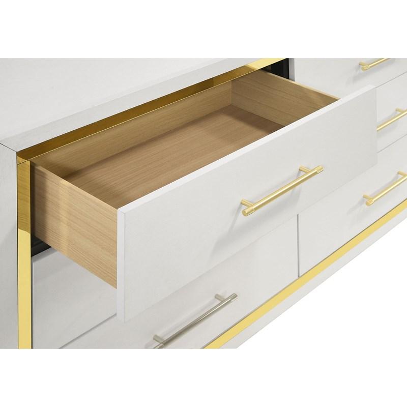 Large Picture of Coaster Furniture Lucia 224733 6-Drawer Dresser Cabinet - White
