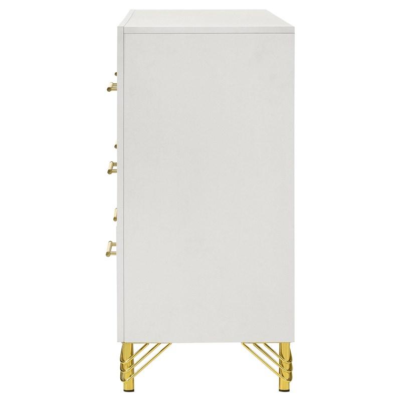 Large Picture of Coaster Furniture Lucia 224733 6-Drawer Dresser Cabinet - White