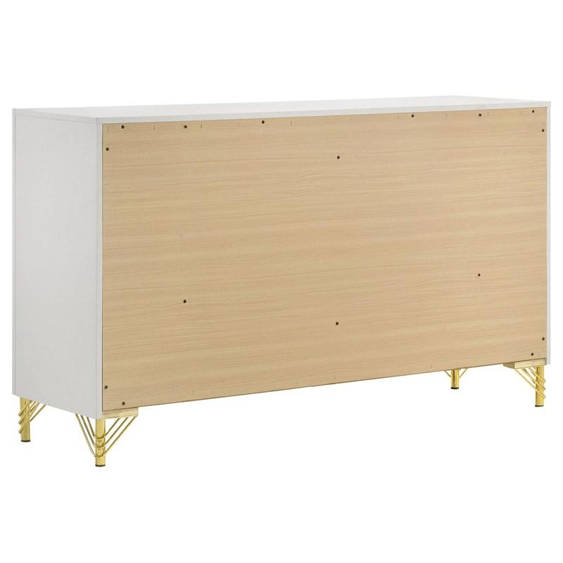 Large Picture of Coaster Furniture Lucia 224733 6-Drawer Dresser Cabinet - White