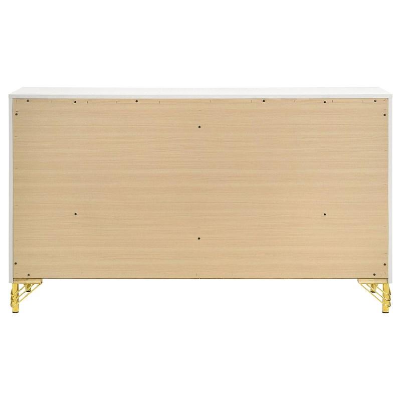 Large Picture of Coaster Furniture Lucia 224733 6-Drawer Dresser Cabinet - White