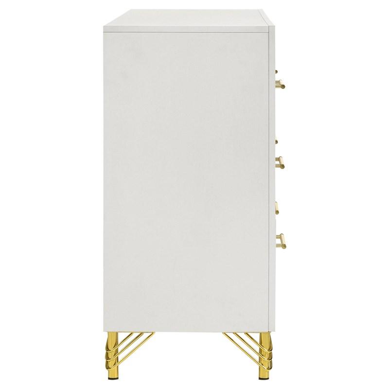 Large Picture of Coaster Furniture Lucia 224733 6-Drawer Dresser Cabinet - White