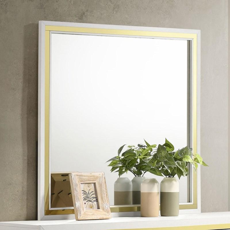 Large Picture of Coaster Furniture Lucia 224734 Dresser Mirror - White
