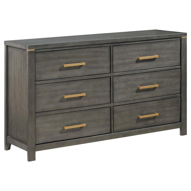 Coaster Furniture Kieran 224743 6-Drawer Dresser - Grey