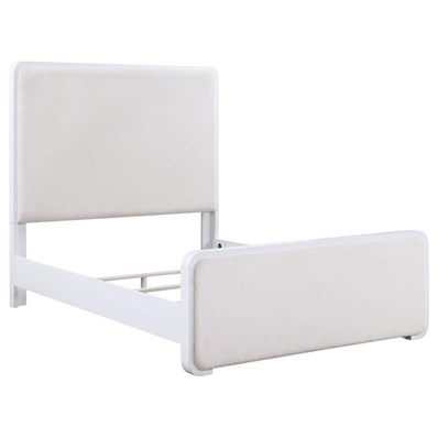 Coaster Furniture Anastasia 224751Q Upholstered Queen Panel Bed - Pearl White