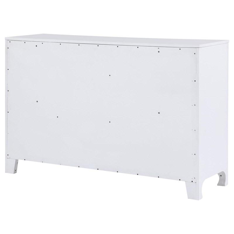 Large Picture of Coaster Furniture Anastasia 224753 6-Drawer Dresser - Pearl White