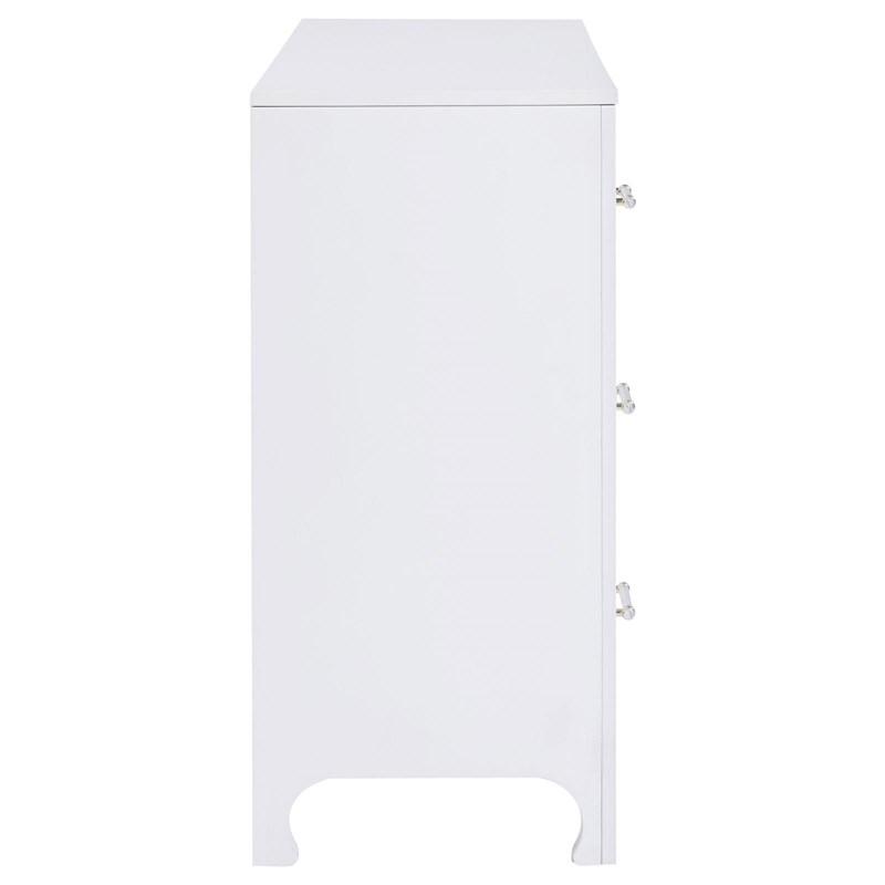Large Picture of Coaster Furniture Anastasia 224753 6-Drawer Dresser - Pearl White
