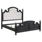 Coaster Furniture Celina 224761KE Wood Eastern King Poster Bed - Black
