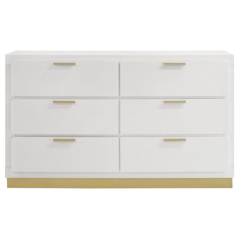 Large Picture of Coaster Furniture Caraway 224773 6-Drawer Dresser - White
