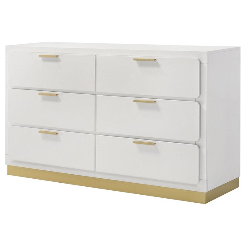Large Picture of Coaster Furniture Caraway 224773 6-Drawer Dresser - White