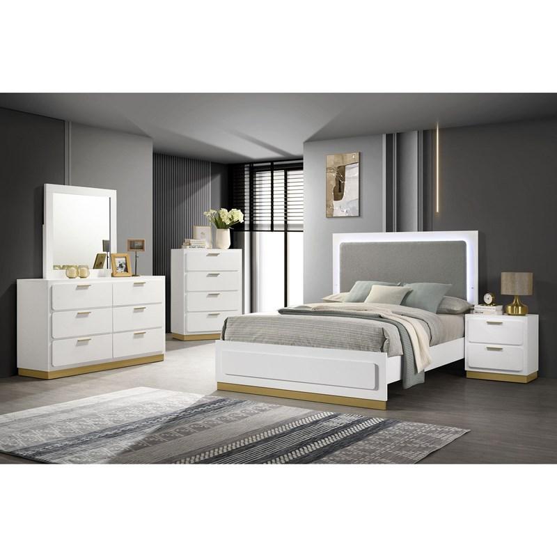 Large Picture of Coaster Furniture Caraway 224774 Dresser Mirror - White