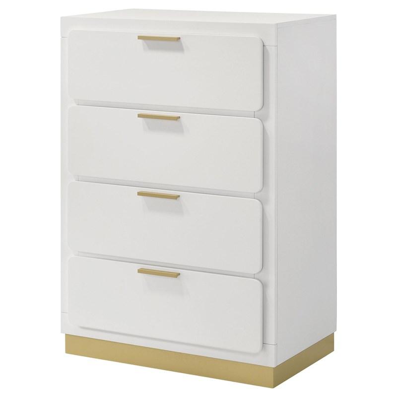 Large Picture of Coaster Furniture Caraway 224775 4-Drawer Bedroom Chest - White