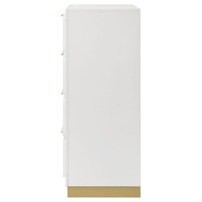 Large Picture of Coaster Furniture Caraway 224775 4-Drawer Bedroom Chest - White