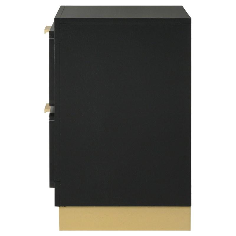 Large Picture of Coaster Furniture Caraway 224782 2-Drawer Nightstand - Black