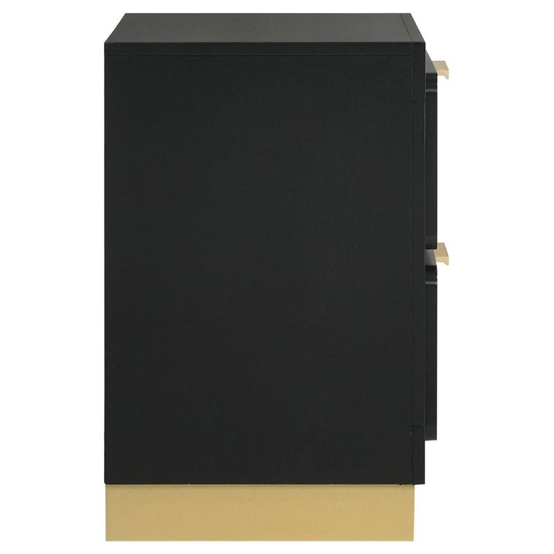 Large Picture of Coaster Furniture Caraway 224782 2-Drawer Nightstand - Black
