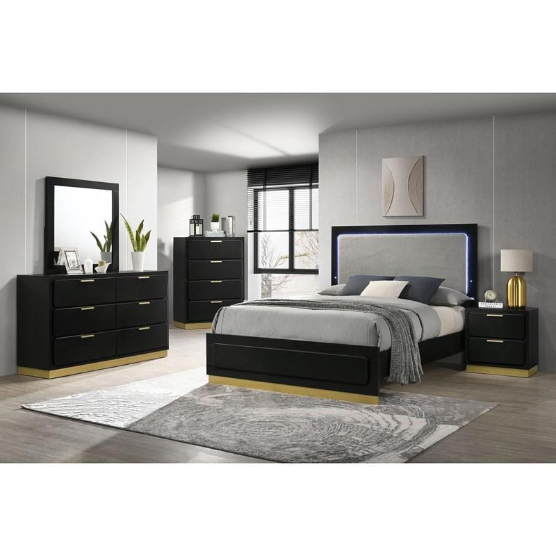 Large Picture of Coaster Furniture Caraway 224783 6-Drawer Dresser - Black