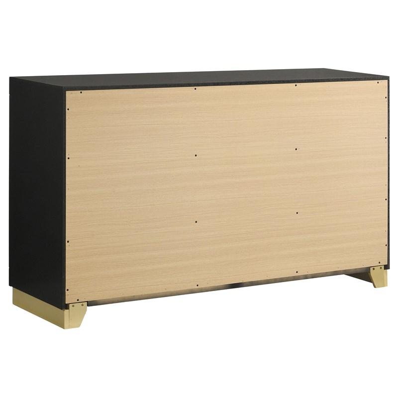 Large Picture of Coaster Furniture Caraway 224783 6-Drawer Dresser - Black