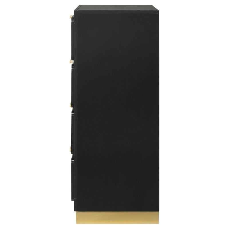 Large Picture of Coaster Furniture Caraway 224785 4-Drawer Bedroom Chest - Black
