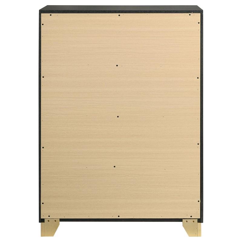 Large Picture of Coaster Furniture Caraway 224785 4-Drawer Bedroom Chest - Black