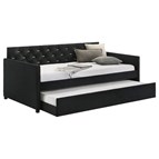 Coaster Furniture Kendall 300826 Upholstered Twin Daybed with Trundle - Black