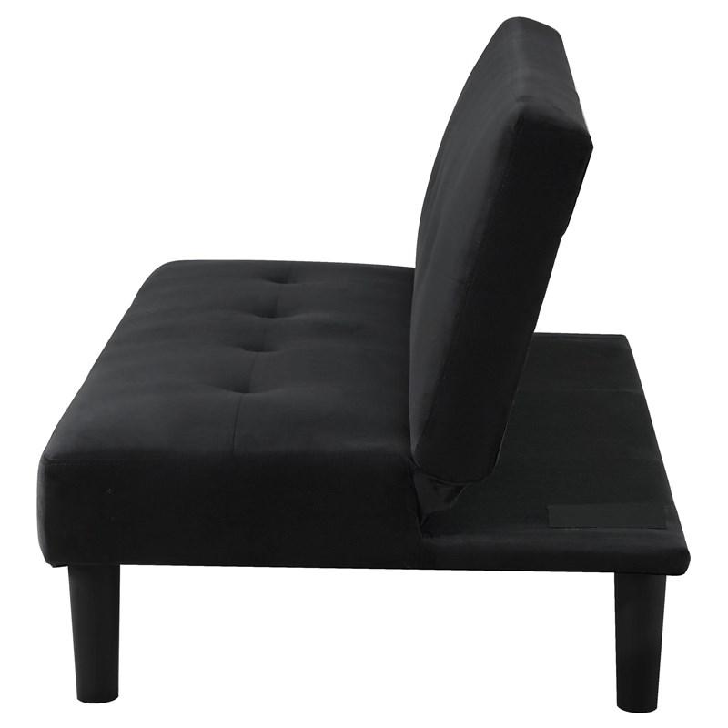 Large Picture of Coaster Furniture Stanford 360238 Upholstered Tufted Convertible Sofa Bed - Black