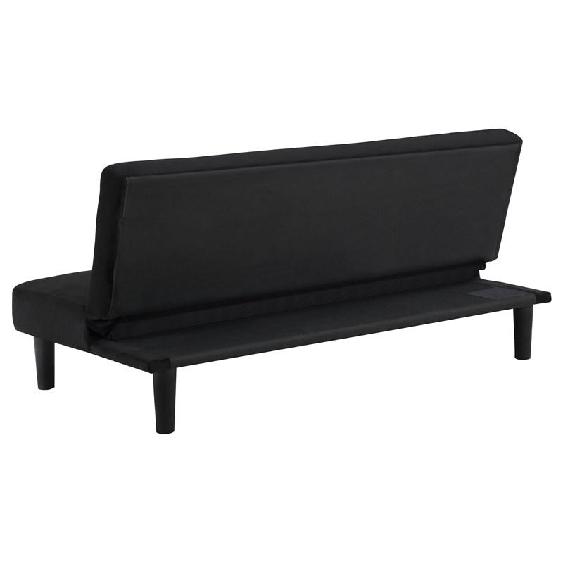 Large Picture of Coaster Furniture Stanford 360238 Upholstered Tufted Convertible Sofa Bed - Black