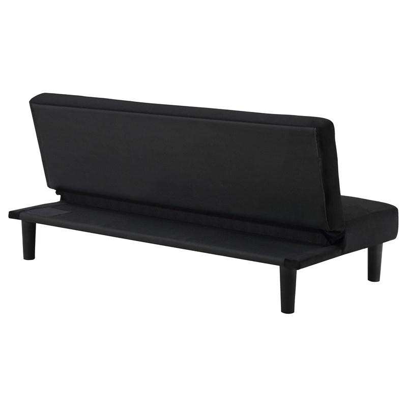 Large Picture of Coaster Furniture Stanford 360238 Upholstered Tufted Convertible Sofa Bed - Black