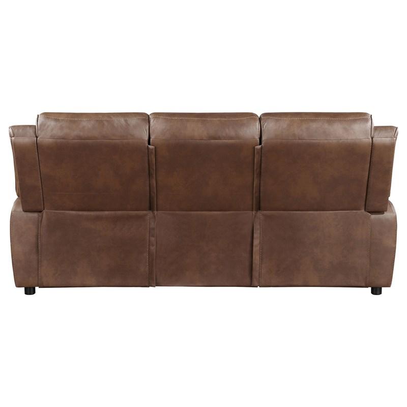 Large Picture of Coaster Furniture Ellington 508281 Upholstered Padded Arm Sofa - Dark Brown