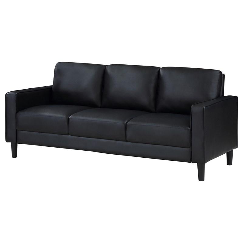 Large Picture of Coaster Furniture Ruth 508361 Upholstered Track Arm Sofa - Black