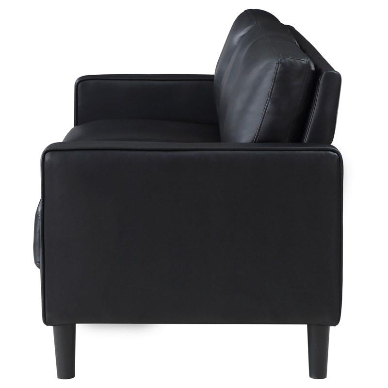 Large Picture of Coaster Furniture Ruth 508361 Upholstered Track Arm Sofa - Black