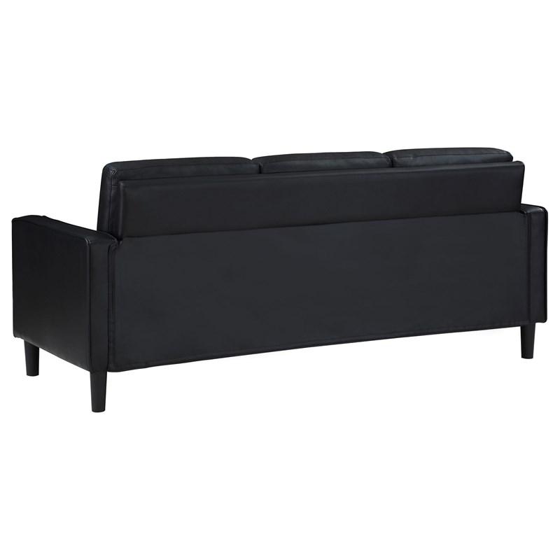 Large Picture of Coaster Furniture Ruth 508361 Upholstered Track Arm Sofa - Black