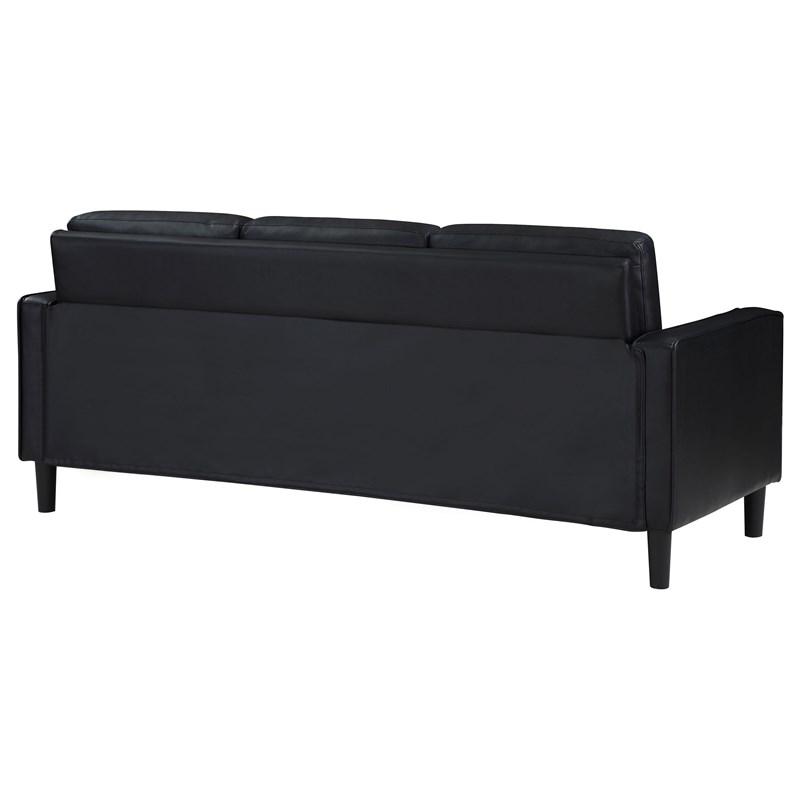 Large Picture of Coaster Furniture Ruth 508361 Upholstered Track Arm Sofa - Black