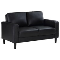 Coaster Furniture Ruth 508362 Upholstered Track Arm Loveseat - Black (Loveseats - Stationary)