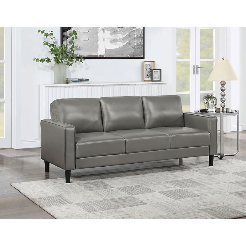 Large Picture of Coaster Furniture Ruth 508365 Upholstered Track Arm Sofa - Grey