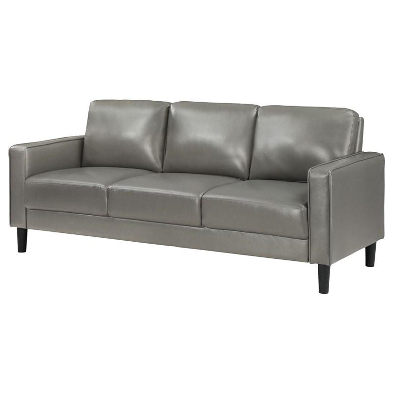 Large Picture of Coaster Furniture Ruth 508365 Upholstered Track Arm Sofa - Grey