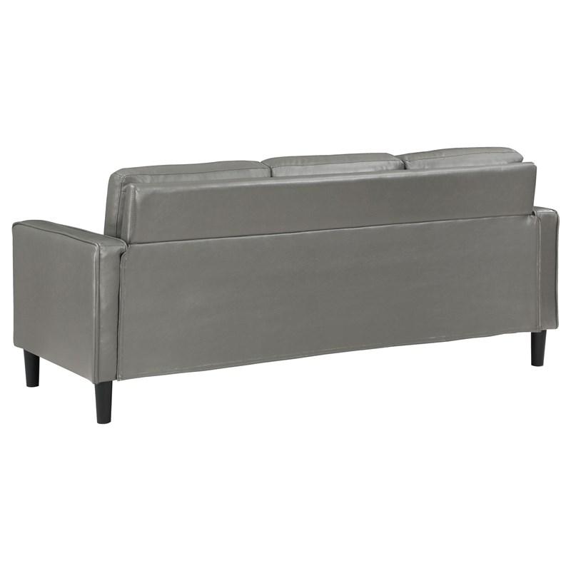 Large Picture of Coaster Furniture Ruth 508365 Upholstered Track Arm Sofa - Grey
