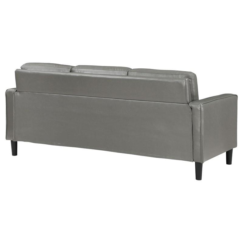 Large Picture of Coaster Furniture Ruth 508365 Upholstered Track Arm Sofa - Grey