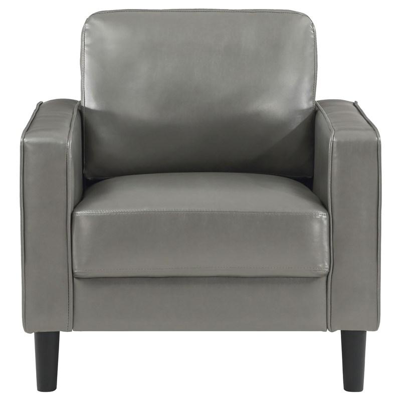 Large Picture of Coaster Furniture Ruth 508367 Upholstered Track Arm Accent Chair - Grey