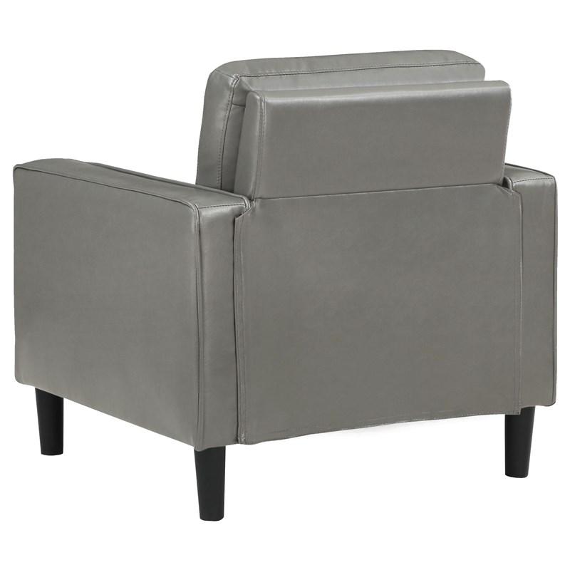 Large Picture of Coaster Furniture Ruth 508367 Upholstered Track Arm Accent Chair - Grey