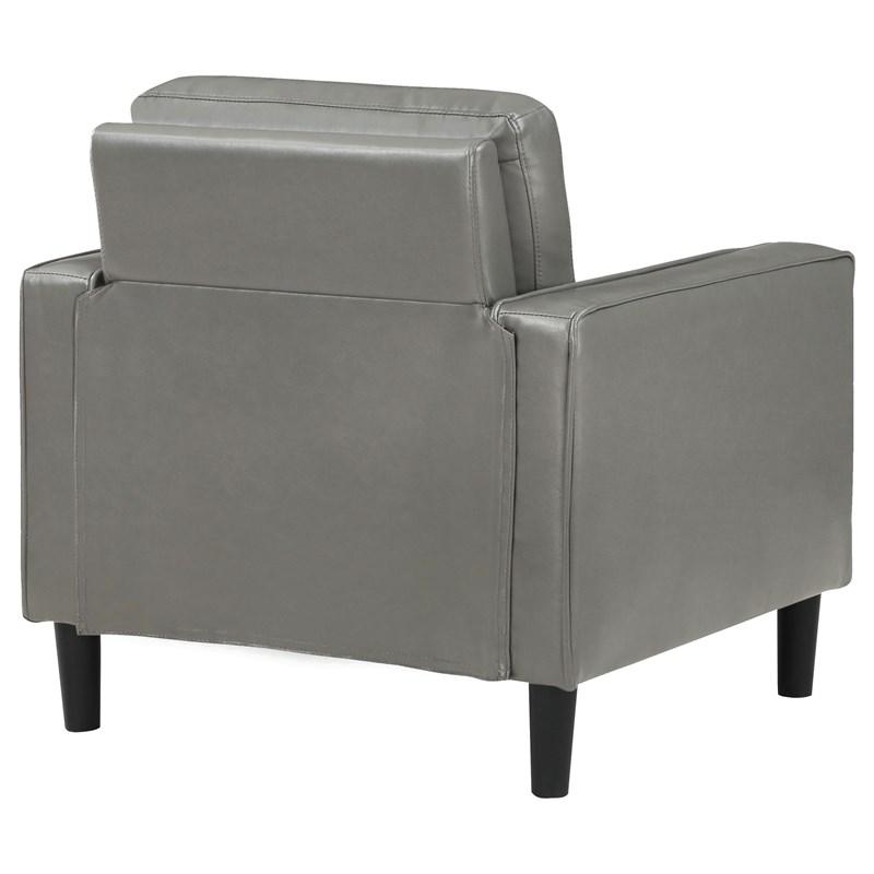 Large Picture of Coaster Furniture Ruth 508367 Upholstered Track Arm Accent Chair - Grey