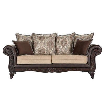 Coaster Furniture Elmbrook 508571 Upholstered Rolled Arm Sofa - Brown