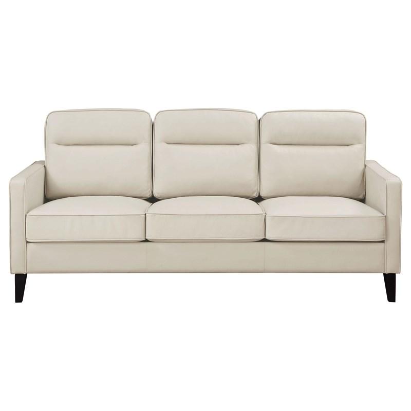Large Picture of Coaster Furniture Jonah 509651 Upholstered Track Arm Sofa - Ivory
