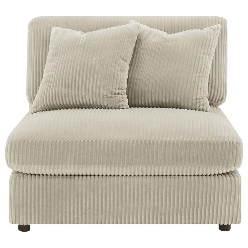 Large Picture of Coaster Furniture Blaine 509897 Upholstered Armless Chair - Sand