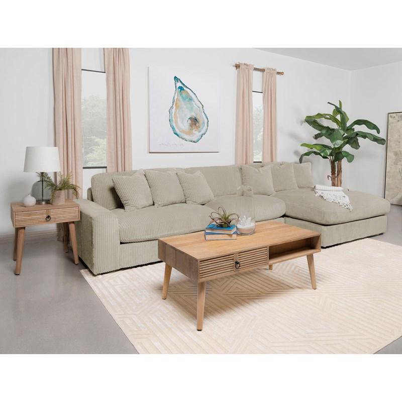 Large Picture of Coaster Furniture Blaine 509897 Upholstered Armless Chair - Sand