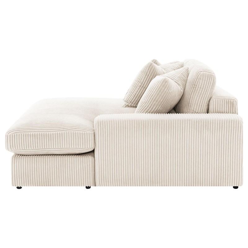 Large Picture of Coaster Furniture Blaine 509899 Upholstered Reversible Chaise Sectional Sofa - Sand