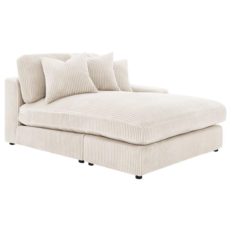 Large Picture of Coaster Furniture Blaine 509899 Upholstered Reversible Chaise Sectional Sofa - Sand