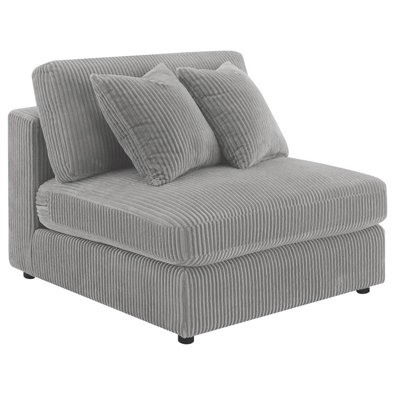 Coaster Furniture Blaine 509997 Upholstered Armless Chair - Fog