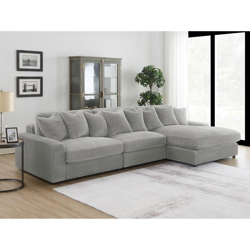 Large Picture of Coaster Furniture Blaine 509997 Upholstered Armless Chair - Fog
