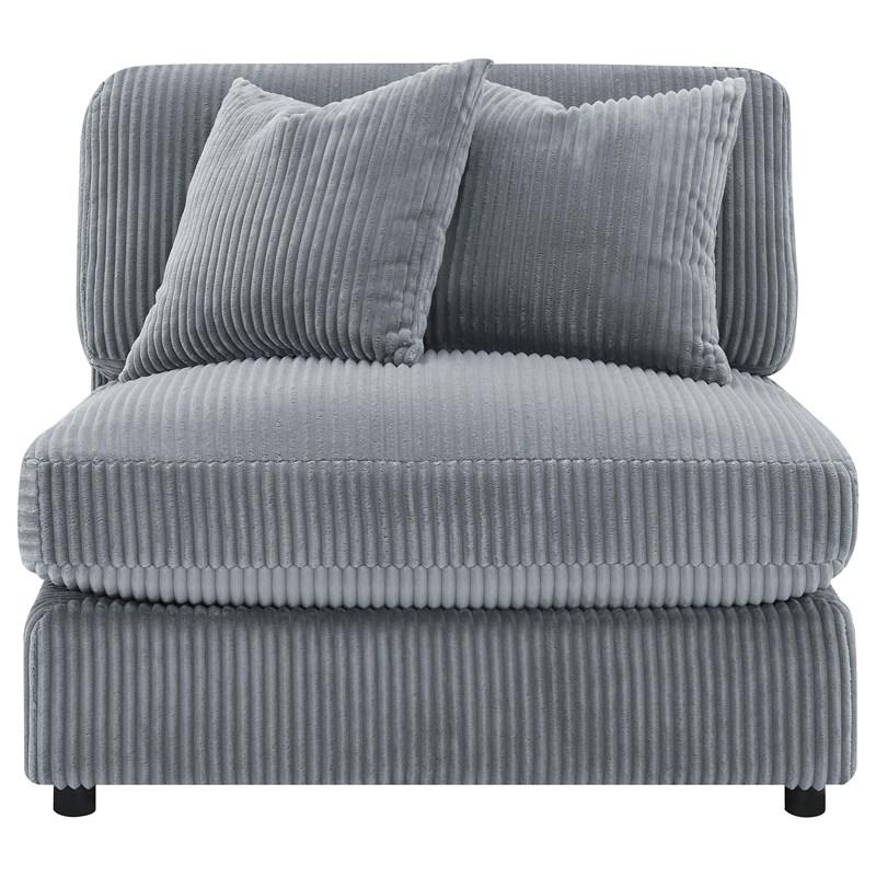 Large Picture of Coaster Furniture Blaine 509900-SET Upholstered Reversible Sectional Sofa - Fog