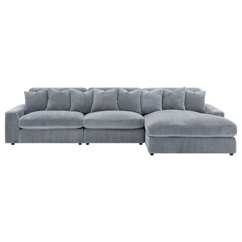 Large Picture of Coaster Furniture Blaine 509900-SET Upholstered Reversible Sectional Sofa - Fog