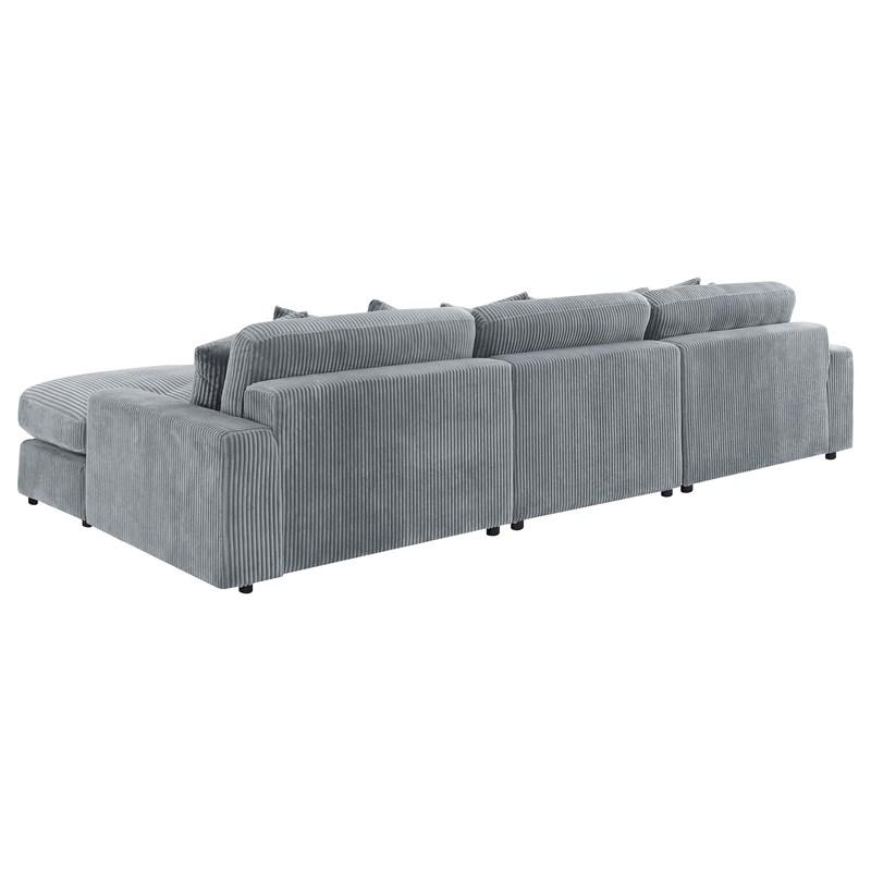 Large Picture of Coaster Furniture Blaine 509900-SET Upholstered Reversible Sectional Sofa - Fog